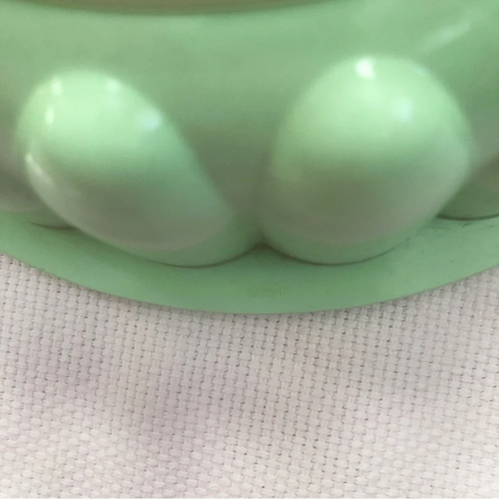 Vintage Tupperware 3 piece mint green Jello Mold Ice Ring Jell-Ring